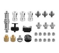 HOLIDYOYO Adaptador de Tornillos para Cámara 1/4 a 3/8 26 Piezas, Kit de Montaje para Trípode y Zapata, Tornillos de Doble Extremo para Accesorios Fotográficos Profesionales