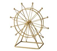 HOLIDYOYO Adorno De Rueda De La Fortuna Acento Escultura Dorado Decoración Adornos para Sala De Estar Viviendo Industrial Conformado Ruedas Globo Objeto Decorativo Planchar Golden