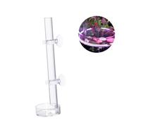HOLIDYOYO Alimentador de Camarones Acrílico con Tubo y Bandeja para Acuario Sostenedor de Alimento para Camarones Accesorio Práctico para Tanque Incluye Ventosas y Ganchos de Limpiar y