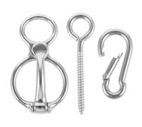 HOLIDYOYO Anillo de Corbata de Caballo de Acero Inoxidable Tornillo Afilado, Kit Práctico para Atar Caballos Alta Durabilidad y Fácil Instalación en Actividades Ecuestres