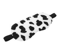 HOLIDYOYO Antifaz para Dormir de Felpa Abertura Hipoalergénico y Transpirable Color y Negro Estilo Vaca Máscara Cómoda para Mujeres y Adolescentes Adecuado para Vuelos y