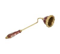 HOLIDYOYO Apagavelas de Metal Estilo Retro con Mango y Forma de Loto Herramienta Manual para Apagar Mechas de Velas de Forma Segura Humo