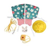 HOLIDYOYO Arnés para Conejos Pequeño con Correa Resistente Ropa Exterior para Mascotas Chaleco Antiescape Verde Floral para Paseo y Eventos al Aire Color Aleatorio Color Aleatorio