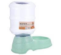 HOLIDYOYO Bebedero Automático para Mascotas 3.8l, Contenedor de Agua Grande de Color Verde de Paja, Dispensador Práctico para Gatos y Perros, Tazón Resistente para Uso Doméstico y Jaulas