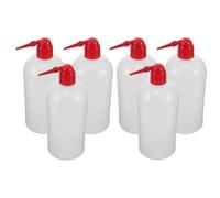 HOLIDYOYO Botella de Lavado 6 Piezas de 1000ml Boca Estrecha, Plástico | Boquilla de Presión Precisa, Uso Científico y Hortícola, Fácil de Transportar, para Superficies y Espacios de Instrumentos