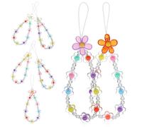 HOLIDYOYO Cadenas para Teléfono Amuletos de Flores, 7 Piezas (, Morado,), Correas para Celular Versátiles y Accesorios para Bolso, Uso Diario Electrónico
