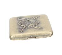 HOLIDYOYO Caja de Cigarrillos Vintage de Metal Retro Funda Portátil para Cigarrillos Diseño de Tapa Abatible Resistente y Conveniente para