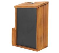 HOLIDYOYO Caja de Madera Maciza para Donaciones con Cerradura Buzón de Sugerencias Montado en Pared Buzón de Caridad con Ranura y Pizarra Integrada Adecuado para Iglesias y Espacios