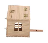HOLIDYOYO Caja Nido de Madera para Cría de Periquitos y Agapornis Alojamiento Natural Seguro para Anidación de Aves Pequeñas Compatible con Loros y Pájaros Exóticos Diseño Compacto y