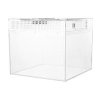 HOLIDYOYO Caja Práctica para Reptiles Transparente de Tamaño Pequeño, Incubadora para Tarántulas y Hábitat de Anfibios, Contenedor Creativo Resistente para Cuidado y Alimentación de