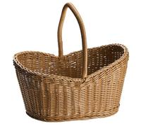 HOLIDYOYO Canasta Tejida para Flores Artificiales Cesta De Almacenamiento para Snacks y Frutas Diseño Ligero y Portátil para Picnics y Eventos Al Aire