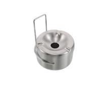 HOLIDYOYO Cenicero de Pared de Acero Inoxidable con Tapa, Anti-dispersión, Diseño Compacto, para Baño, Oficina y Uso Doméstico, Cenicero Adhesivo Resistente para Interiores, Color Plateado