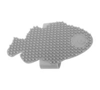 HOLIDYOYO Cepillo Rascador para Gatos con Forma de Pez, Masajeador de Aseo Suave para Gatitos, Protector de Muebles para Patas de Silla, Accesorio de Mesa Auxiliar en Color Gris
