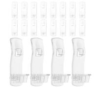 HOLIDYOYO Clavijas de Soporte de Estante Bloqueo Plástico Transparentes Curvas, Tamaño 51x17,5x22 Mm, Kit 20 Piezas para Armarios y Estanterías, Accesorios Muebles Cocina, Repuestos