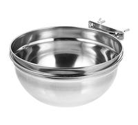 HOLIDYOYO Comedero Colgante para Perros De Acero Inoxidable, Cuenco Profundo 20x10 Cm, Resistente Oxidación, Adecuado para Jaulas, Alimentación Práctica para Mascotas