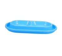 HOLIDYOYO Comedero Doble Antihormigas para Gatos y Perros Pequeño, Plástico Resistente, Color Azul, Recipiente Poco Profundo para Alimento y Agua, Uso Doméstico, Mascotas Pequeñas