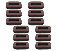 HOLIDYOYO Copas para Ruedas de Muebles 12 Piezas, Almohadillas Antideslizantes de Fieltro Marrón para Sillas, Protectores Antiarañazos para Suelos de Baldosas y Madera, Fijadores