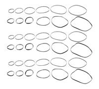 HOLIDYOYO Correas de Mantenimiento para Plataformas giratorias y grabadoras de casetes 100 Correas de Goma Negra 2mm y 3mm para Uso en máquinas de Cinta y Equipos de Sonido