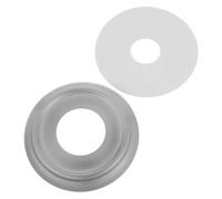 HOLIDYOYO Cubierta Metálica para Caño de Bañera con Brida de Acero Inoxidable 304 Anillo Embellecedor Redondo con Junta de Esponja para Tuberías Interiores Placa Decorativa para Baño y