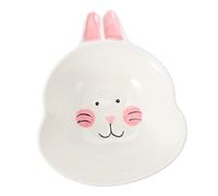 HOLIDYOYO Cuenco de Cerámica Artesanal con Forma de Animal de Dibujos Animados 1 Pieza Vajilla de Cerámica Lavado con Agua Tibia Y Jabón Comidas Calientes o Frías