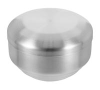 HOLIDYOYO Cuenco de Jabón de Afeitar con Tapa de Acero Inoxidable Bol Metálico Reutilizable Accesorio para Baño y Afeitado Cómodo para Hombres