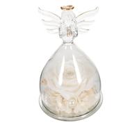 HOLIDYOYO Cúpula Preservada y Estatua De Ángel Decoración para San Valentín para Mamá y Flor Inmortal Base Estable Adorno De Mesa Elegante