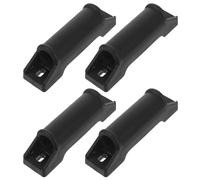 HOLIDYOYO Deslizadores Ergonómicos de Pedal para Reposapiés de Silla de Oficina, 4 Unidades Negras Bordes Lisos para Uso Seguro en Sillas Reclinables de Escritorio