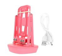 HOLIDYOYO Dispositivo de Agitación Automática para Teléfono, Soporte de Base para Móvil, Contador de Pasos, Plástico E Hierro, Rosa, USB, Super Silencioso, Cable USB, para Hombre y Mujer,