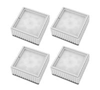 HOLIDYOYO Elevadores Cuadrados Antideslizantes para Nevera y Lavadora, Base elevada Resistente y antivibración, Juego de 4 Almohadillas para Reducir Ruido y Proteger Suelos en el hogar