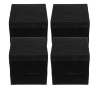 HOLIDYOYO Elevadores para Patas de Muebles Negros 78X78X75 CM Juego de 4 Piezas Apilables y Antideslizantes Soporte Resistente para Cama Sofá Mesa y Lavadora Protección para Suelos