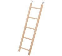 HOLIDYOYO Escalera de Madera Natural para pájaros pequeños y medianos, Juguete para jaulas de Loros, periquitos y agapornis, Accesorio Seguro para Escalar y morder, 24x7 cm