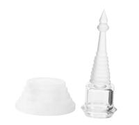 HOLIDYOYO Estatua De Pagoda Acrílica Blanca Pequeña para Decoración De Oficina y Hogar Adorno De Ofrecimiento Zen para De y Relajación