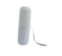 HOLIDYOYO Estuche Porta Cepillo Dientes Viaje Pequeño y Portátil Caja Almacenamiento Cepillo y Pasta Vaso Lavado Creativo para Uso Casa y Exterior Material Plástico Duradero Gris