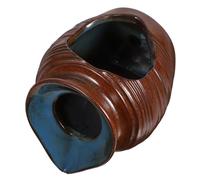 HOLIDYOYO Fuente De Cascada Interior De Cerámica Marrón Pequeña Para Decoración De Mesa, Jardín y Acuario, Fuente Decorativa Flujo De Agua Natural Para Ambiente Relajante y Ornamento Exterior