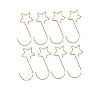 HOLIDYOYO Ganchos de Metal para Colgar Navidad Forma de Estrella Tamaño 10 X 50 MM Color Dorado Pack de 60 Unidades Perchas Multifuncionales para Decoración y Uso Doméstico