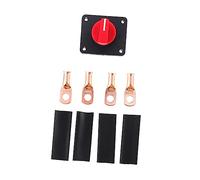 HOLIDYOYO Interruptor Aislador de Batería para Coche Barco y Rv Desconexión de Energía Diseño Práctico y Seguro Incluye Interruptores y Tubos Termocontraíbles