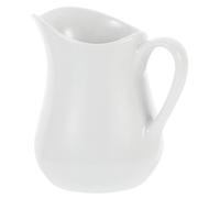 HOLIDYOYO Jarra De Cerámica Con Mango Jarra De Crema De Leche Y Café Jarra Para Servir De 100Ml Jarra De Salsa Cremas De Porcelana Blanca Jarra Para Espumar Leche Jarra De Crema