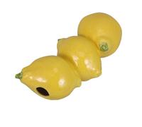 HOLIDYOYO Jarrón de Cerámica con Forma de Limón, Moderno Frutero para Mesa, Bonito Macetero para Centro de Mesa, Decoración de Cocina Y Sala de Estar.