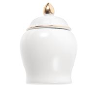 HOLIDYOYO Jarrón De Cerámica Con Tapa Para Jengibre - Tarro De Templo De Estilo Chino - Almacenamiento De Té y Flores De Porcelana - Bote Cubierto