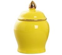 HOLIDYOYO Jarrón De Jengibre De Cerámica Con Tapa - Tarro De Templo De Estilo Chino Para Almacenamiento, Té y Flores - Porcelana Con Cubierta