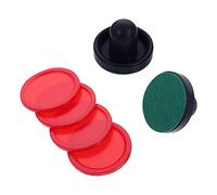 HOLIDYOYO Juego de Accesorios de Hockey de Aire 2 Paletas 4 Discos Plástico para Mesas de Hockey Diversión para Niños y Adultos Juego de