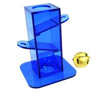 HOLIDYOYO Juguete de Entrenamiento para Loros Adecuado Desarrollo de Inteligencia Campana, Material Acrílico Seguro y Base Reforzada y Búsqueda de Alimento en Aves