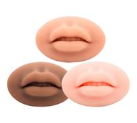 HOLIDYOYO Labios de práctica de silicona 3 piezas para tatuaje y maquillaje, simulación de labios humanos, herramienta de entrenamiento para principiantes y uso profesional