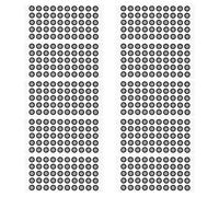 HOLIDYOYO Marcadores de Escaneo 3D Reflectantes para Escáner 3D Puntos de Posicionamiento de 6Mm Interior y 10Mm Exterior 50 Unidades por Hoja 10 Hojas para Captura de Movimiento y