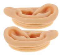 HOLIDYOYO Modelo de Orejas de Silicona Realista para Práctica de Acupuntura Auricular Par de Orejas Simuladas Flexibles de Tamaño Natural Modelo Anatómico del Oído Humano para Formación y