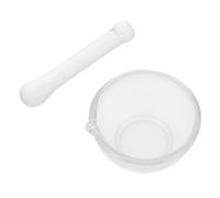 HOLIDYOYO Mortero y Mano de Vidrio con Base Gruesa Antideslizante Resistente Grietas Fácil de Limpiar para Laboratorio y Cocina Capacidad Herramienta Duradera para Triturar y Mezclar