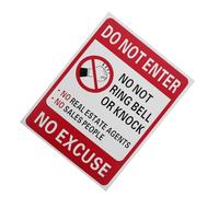 HOLIDYOYO No Knock Door Sign Self-adhesive Warning Label Do Not Ring Bell Plaque For Office Residence Privacy Security