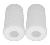 HOLIDYOYO Pantalla Cilíndrica de Vidrio Blanco Lechoso E27 Diámetro 100 MM X Altura 180 MM 2 Piezas Cubierta de Lámpara para Lámparas de Mesa Pie Reemplazo Resistente y Difusor de Luz