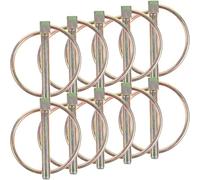 HOLIDYOYO Pasadores de Seguridad Galvanizados con Resorte 6X45 MM Juego de 10 Piezas de Hierro para Remolques Tractores y Cortacéspedes Accesorios Industriales y Sujetadores