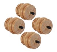 HOLIDYOYO Patas de Muebles de Madera de Caucho sin Terminar en Forma de Calabaza 8 CM Juego de 4 Patas de Repuesto para Sofá Silla y Gabinete Elevadores Funcionales para Muebles de